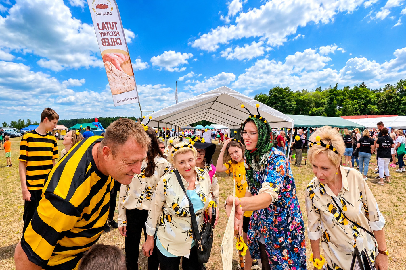 Słoneczny festyn KGW z gazetą natychmiastową